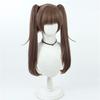NIKKE Nero Cosplay Wig Brown Double Ponytails Heat Resistant Synthetic Hair Halloween Party Role Play Wigs Niro Wig+ Wig Cap