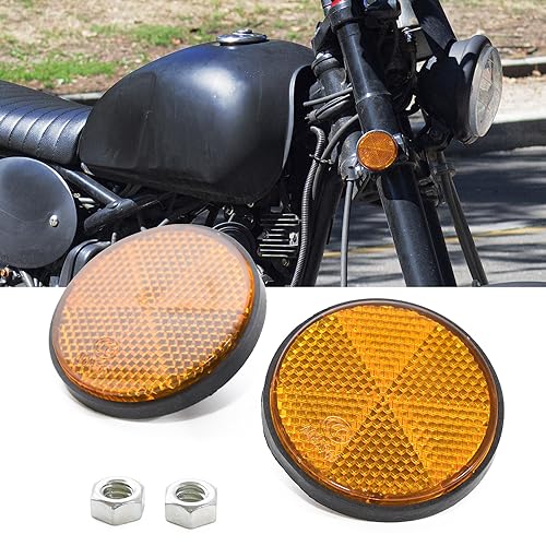 Frogsnout Reflector Reflector Bike Round Screw Type x 2 Piece Set x 3 Colors Bicycle Car Small (Yellow)