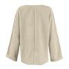 Women's Fashion Casual Solid Color V-Neck Live Button Long Sleeve T-Shirt Top