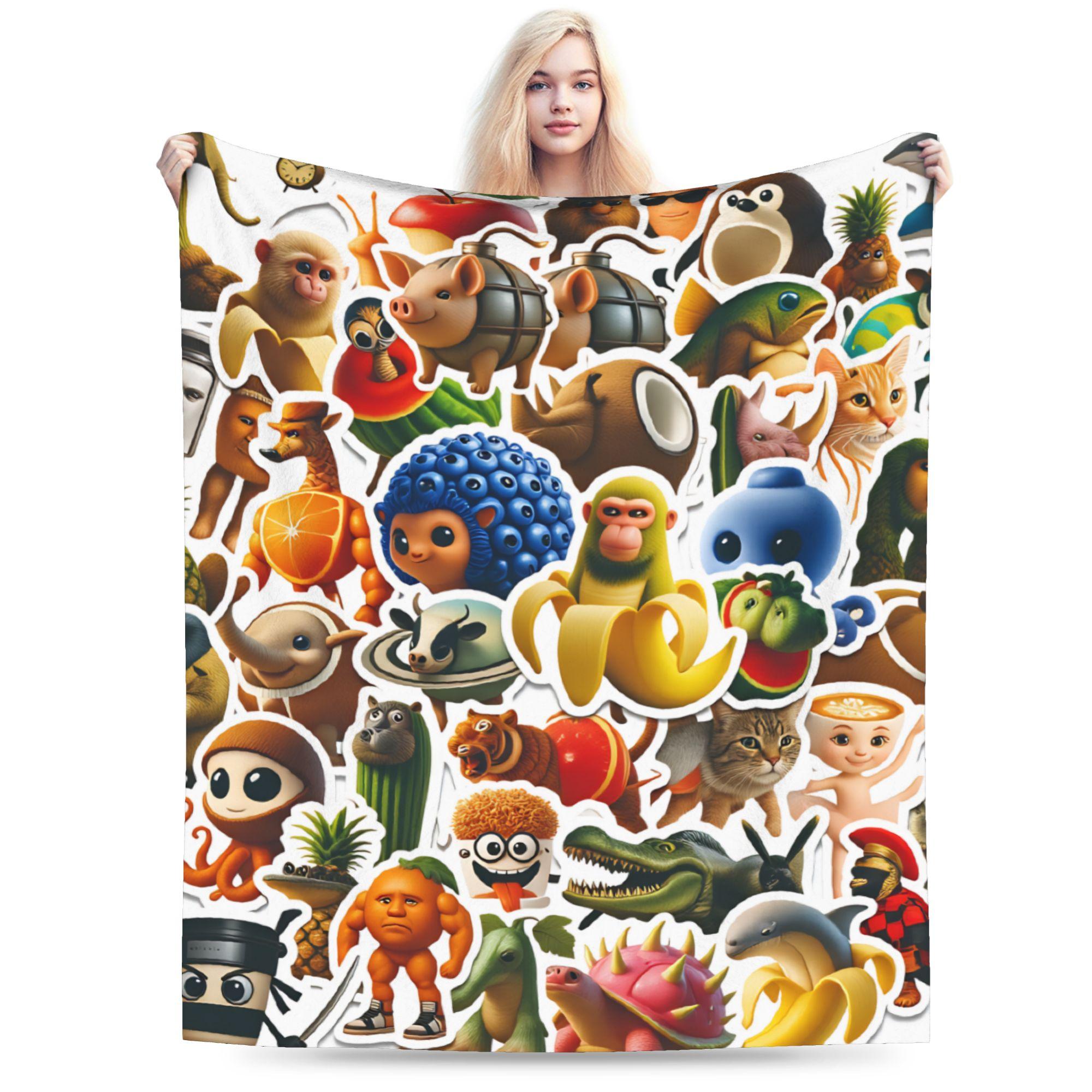 

Italian Brainrot Funny Meme () Super Soft Blanket Boy Girl Plush Throw Blanket Graphic Outdoor Flannel Bedspread Sofa Bed Cover 30x40in