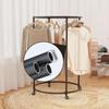 Rotatable Clothes Rack with Wheels, Multi-functional Wardrobe and Outdoor Display/Drying Rack