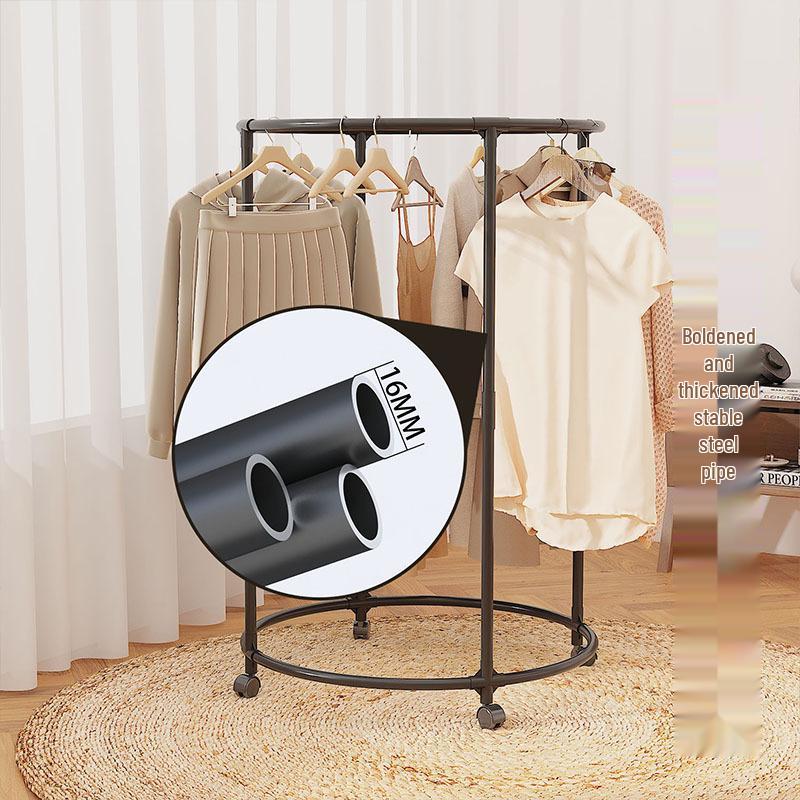 Rotatable Clothes Rack with Wheels, Multi-functional Wardrobe and Outdoor Display/Drying Rack