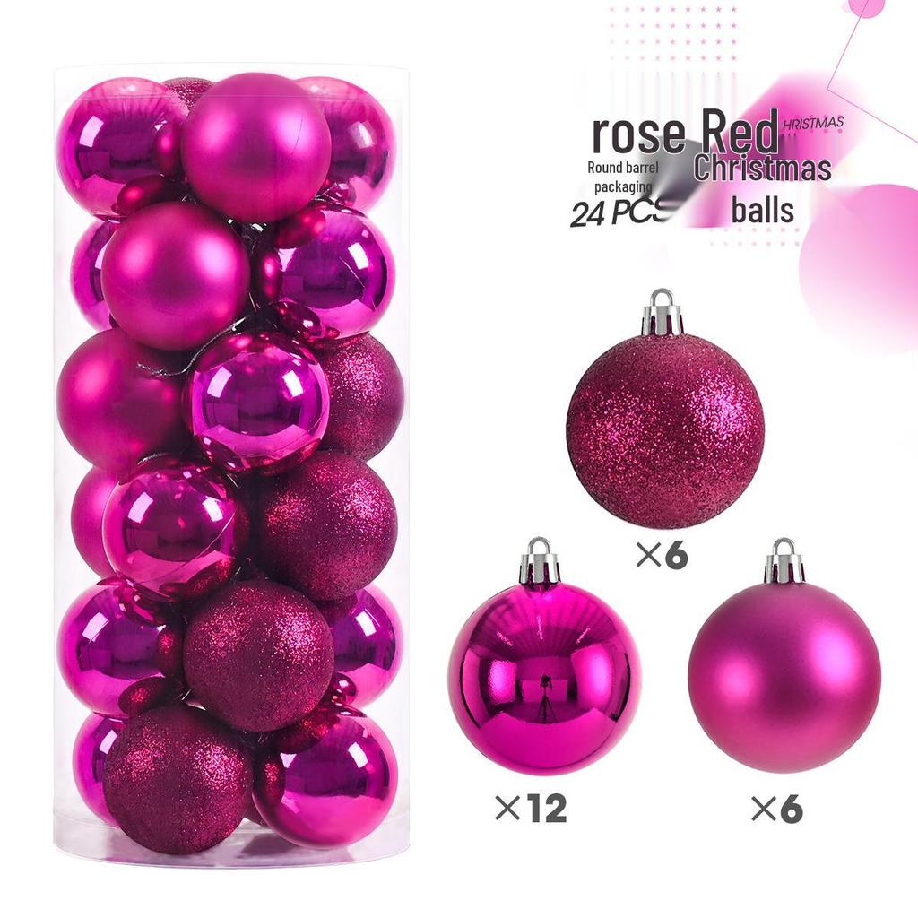 36 Electroplated Plastic Christmas Ball Ornaments for Tree and Window Decoration