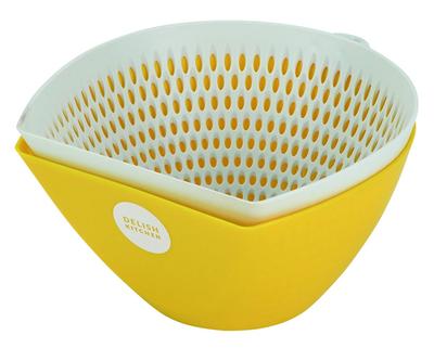 Delish Kitchen Pearl Metal Chili Tori Durkslagsskål Stor Gul CC-1387