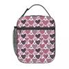 Colour Hearts Pattern Insulated Lunch Bag for Women Kids Leakproof Food Boxes Thermal Lunch Box Tote