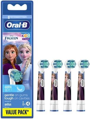 Braun Oral-B Kids' Soft Toothbrush Replacement Brush Set, Frozen Design (EB10S-4), 4-Pack [Parallel Import]