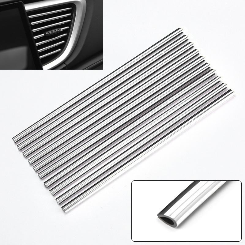 10 pieces of 7.87-inch automotive air conditioner vent decorative strips U-shaped decorative strips