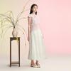 New Chinese Style High-Waisted Lace A-line Skirt