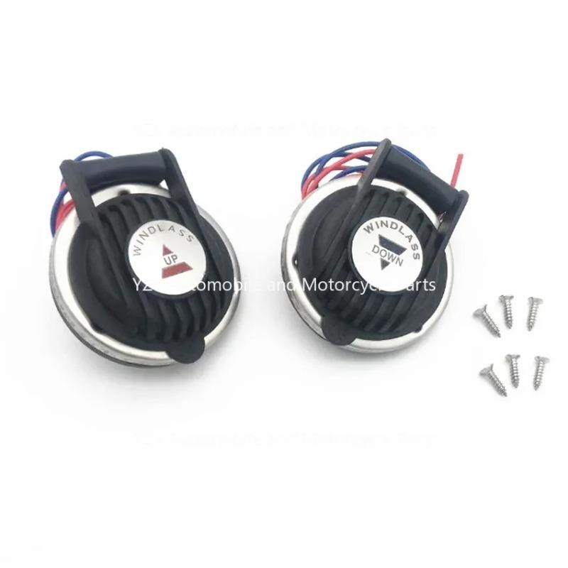 1 pereche troliu de ancoră conține 1 sus și 1 jos pentru barca marină vinci picior comutator 12V sau 24V ABS nou