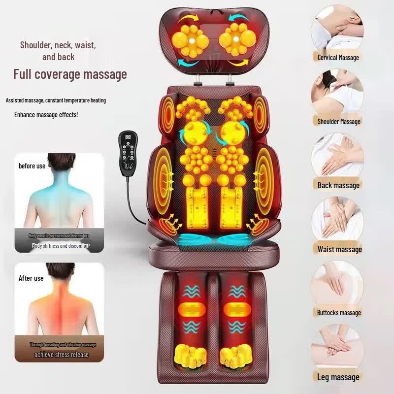 AUX Full Body Heated Massage Cushion with Kneading CN plug (adapter included)