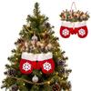 Funkelnde Weihnachts-Fäustling-Kranz Künstliche Lichter Girlande Dekorationen LED Vorbeleuchtet Beeren Kiefernzweige Hängende Dekoration