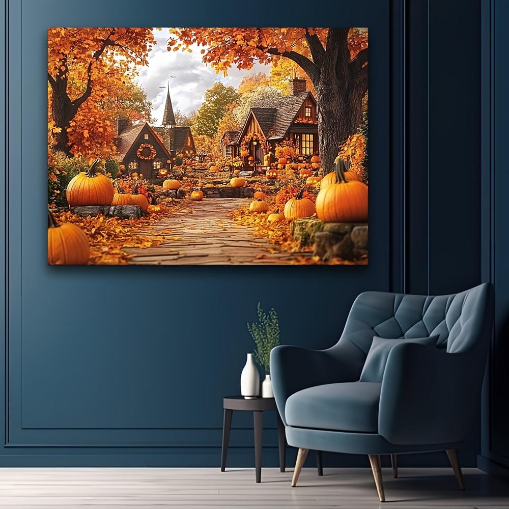 Autumn Harvest Festival Garage Door Banner - Durable polyester fabric featuring vibrant pumpkinszyc