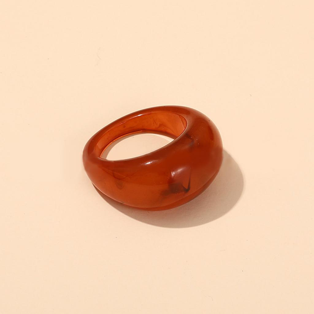 Neue Koreanische Bunte Acrylringe Vintage Runde Ringe Für Damen Großer Kpop Fingerring Für Mädchen Punk Harzring Modeschmuck