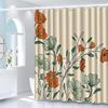 1pc Floral Shower Curtain, High-end High-end Pattern,  with Hooks, for All Seasons, Bathroom Decor, Shower Curtains for Bathroom