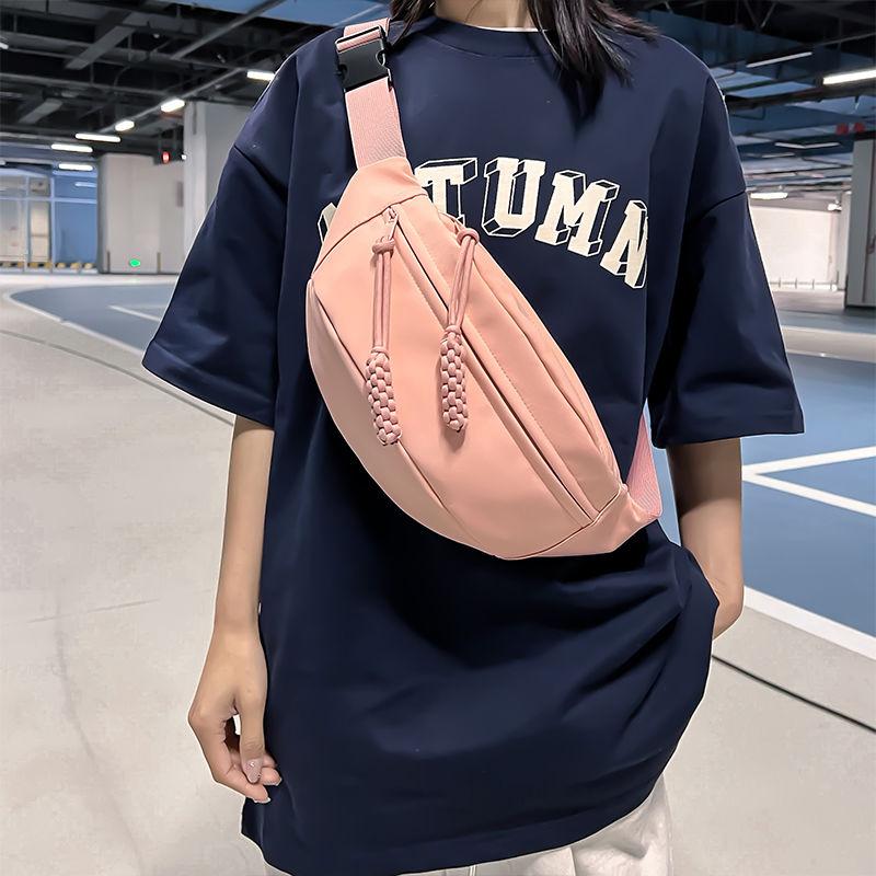 Brusttaschen, Bananentasche für Damen, Sling-Crossbody-Hüfttasche aus Canvas, Lauf-Hüfttasche, lässige Bauchtaschen, Sport-Halbmond-Gürteltasche