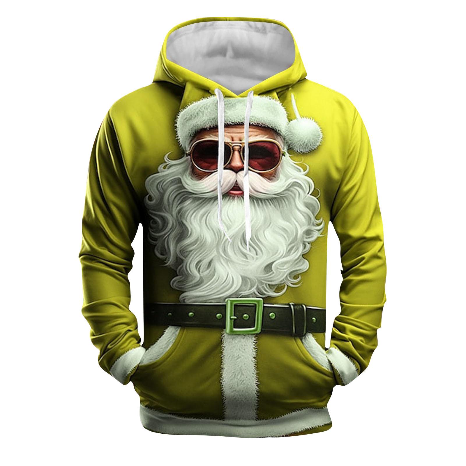 

Мужское теплое плюшевое пальто с принтом, флисовый свитер, повседневное пальто, свитер с карманами, зимнее пальто XL жёлтый