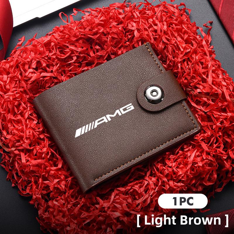 2025 Hot Men Short Leather Credit ID Card Holder Wallet Purse Clutch For Mercedes Benz AMG C180 C300 W124 W176 W177 C200 C260 GL