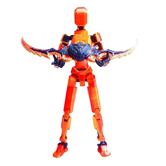 3D Printed Robot Action Figure with Accessories Movable Joints Robot Model Toy Articulated Dummy Figurine Decoration Ornament