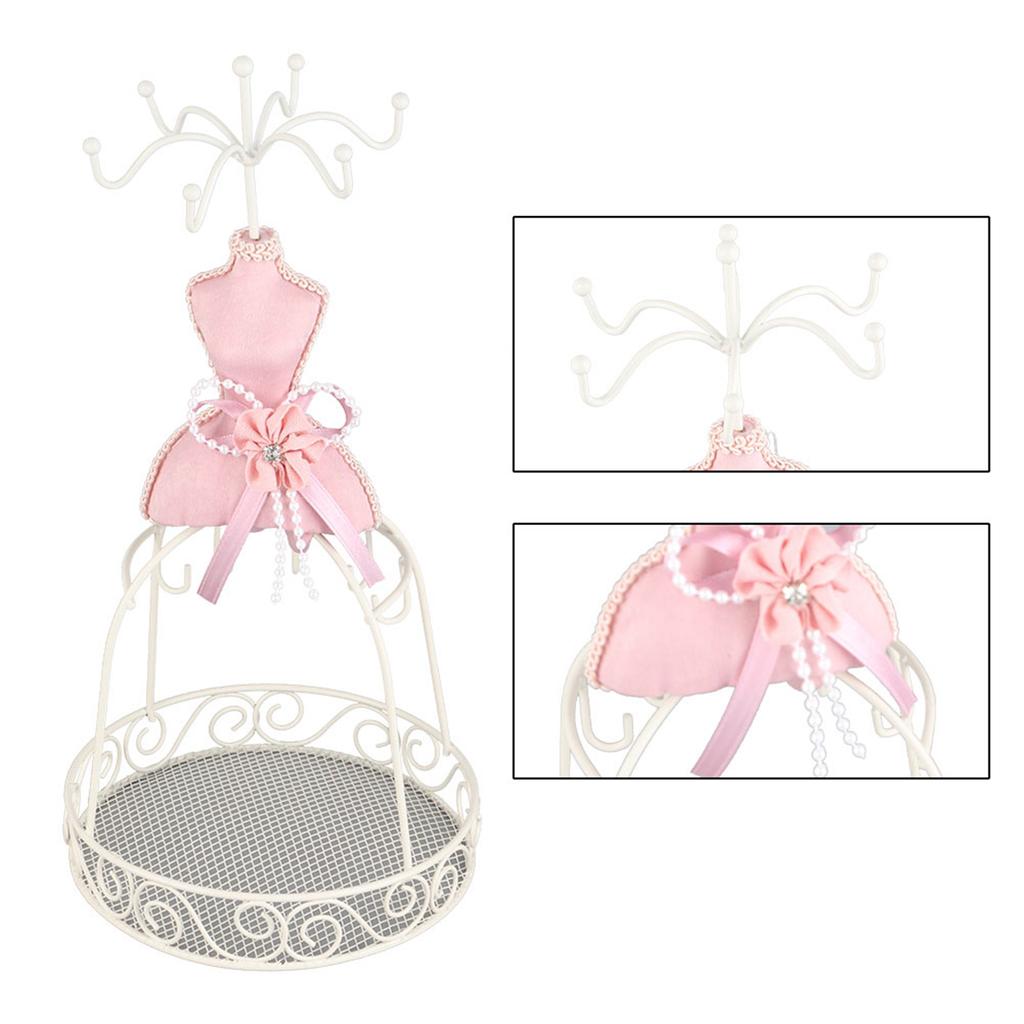 Modell Kleid Hochhackige Schuhe Ohrring Halskette Ring Schmuckhalter Ständer Display(Eisenregal)