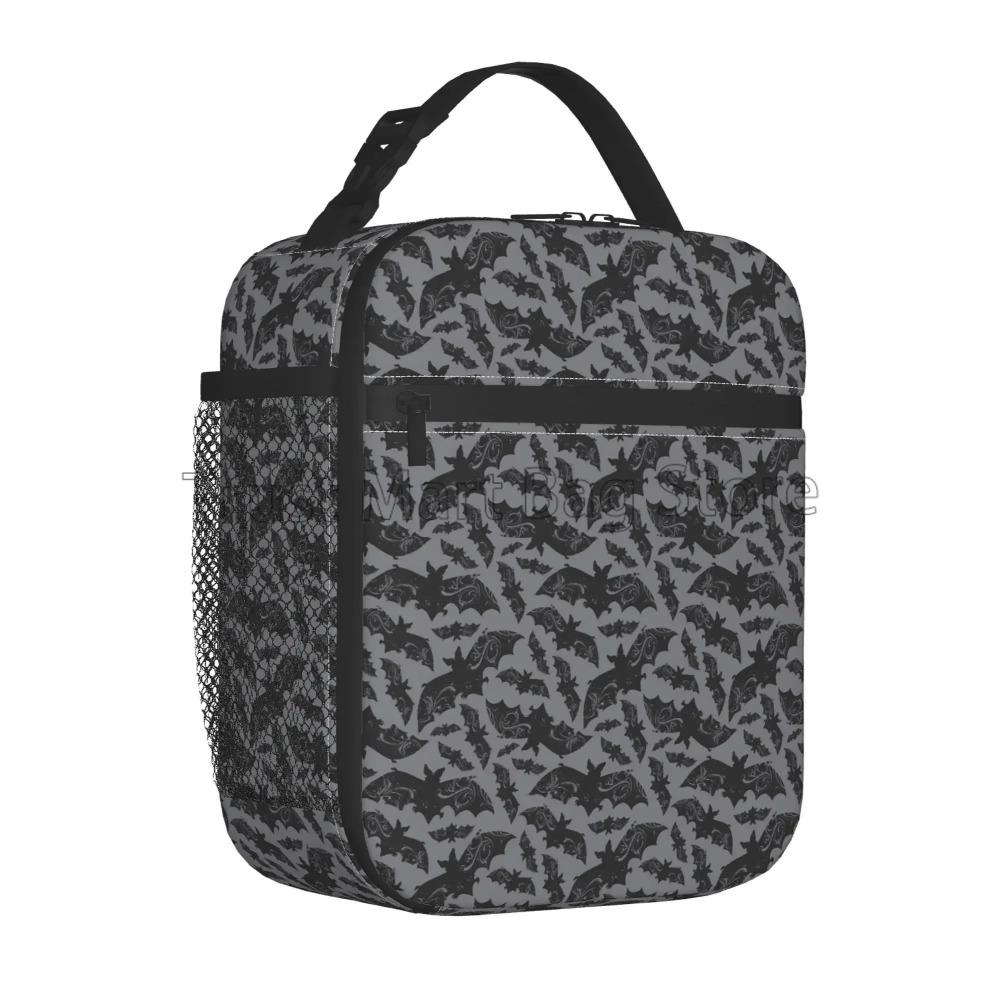 Halloween Fledermäuse Isolierte Lunchtasche Wiederverwendbar Tragbar Wasserdicht Lunchbox Kühltasche Thermisch Oxford Bento Tragetasche für Arbeit Picknick