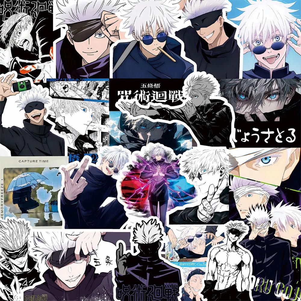 10/30/75pcs Cool Anime Jujutsu Kaisen Stickers Satoru Gojo Decals Skateboard Laptop Motorcycle Waterproof Classics Toys Sticker