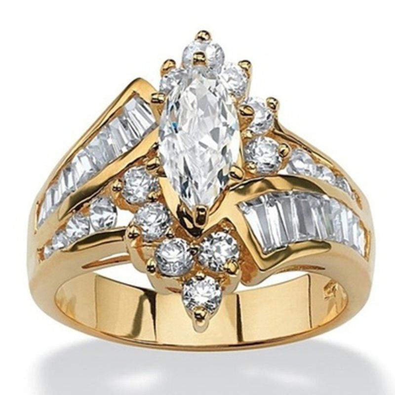 Luxurious Sparkling Zircon Inlaid Ring, Fashionable Couple Ring for Men and Women, Suitable for Daily Wear, Holiday  Gift 10