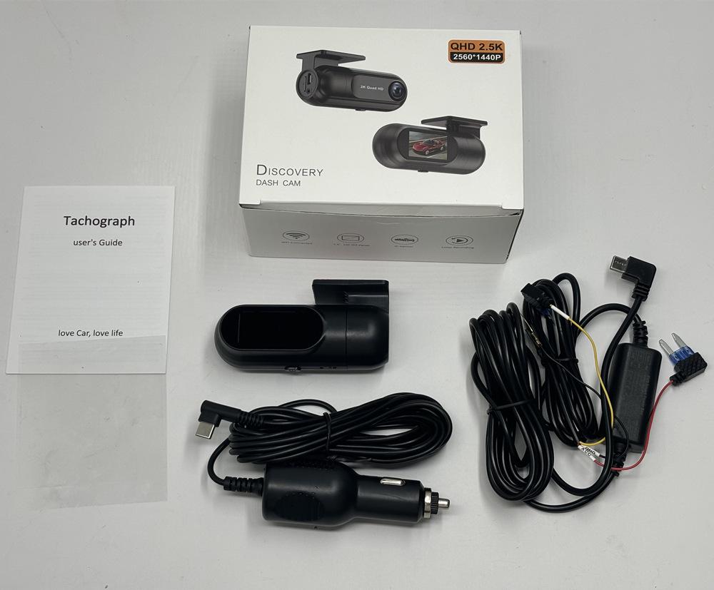 2.5K Hidden Dash Cam with WiFi, Time-Lapse, and GPS Tracking
