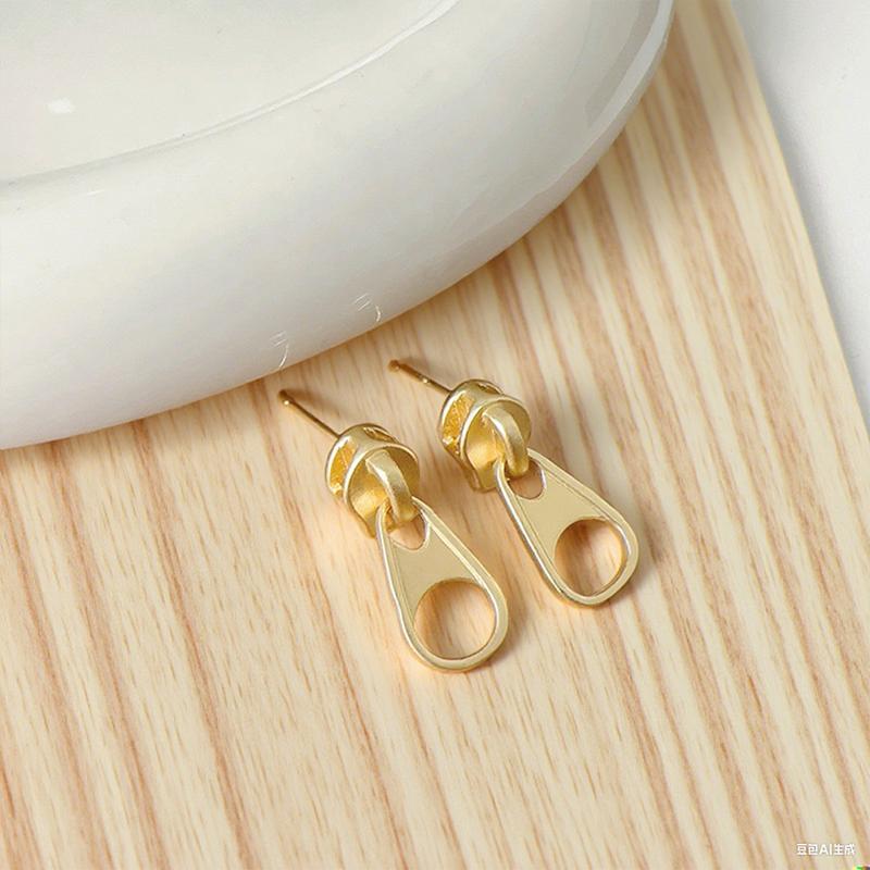 

Ретро Серьги-молнии Креативные для мужчин женщин Панк Готика Рок Хип-хоп Серебряного цвета Серьги Персонализированные Ювелирные изделия Подарки золотой