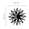 1pc Metal Sun and Moon Art Wall Decor - Elegant Sun and Moon Sign - Iron Art Silhouette - Unique Metal Wall Hanging for Home