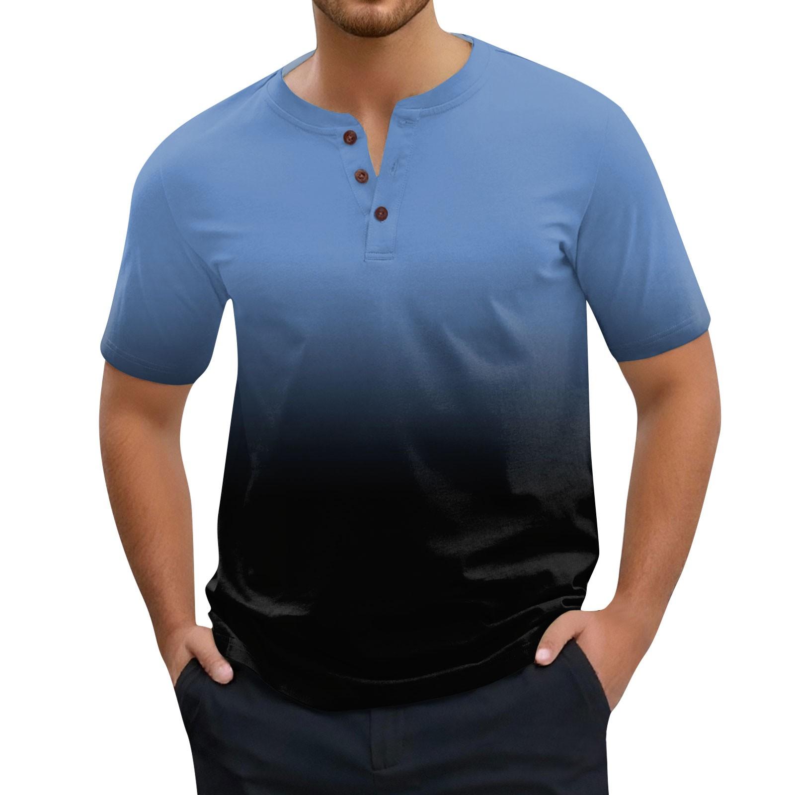 

Мужская повседневная рубашка-пуловер с воротником-стойкой, тонкая футболка из хлопка и льна в стиле ретро S синий