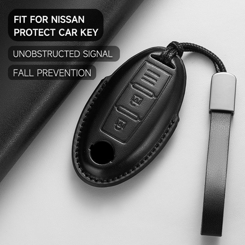 Custodia Cover Guscio Protettivo Portachiavi in Pelle per Chiave Auto per Nissan X-Trail T33 Qashqai J12 Altima Teana Maxima Quest Patrol Ariya