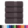 VidaXL Gants de toilette 4 pcs anthracite 15x21 cm 360 g/m² 100% coton, serviette, torchon, torchon à vaisselle, serviette 136670