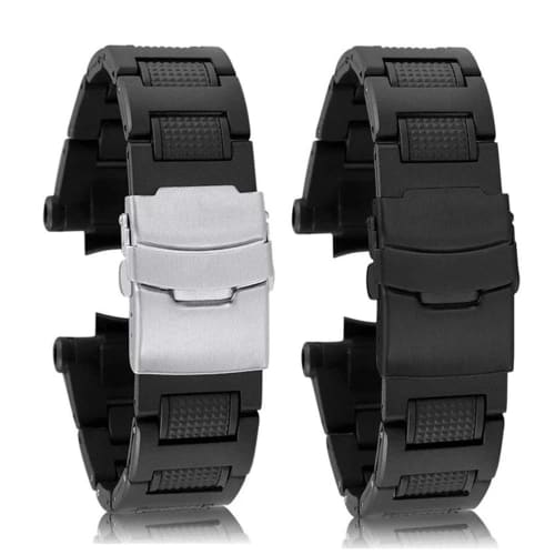 VSHTPAQF (Small Shop) Plastikowe Watch Band for Casio G-Shock GA-1000, 1100, GW-4000, GW-A1100, A1000 (Black BK)