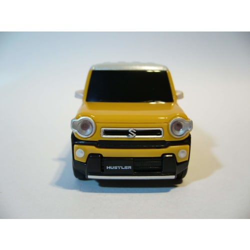 SUZUKI New Hustler Pull-Back Car Diecast Model Car Color Sample Active Yellow and White Two-Tone