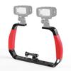 Underwater Diving Rig Tray Mount Silione Anti Slip Grip Stabilizer with 2 Cold Shoe 1Celsius4in 3Celsius8in Screw Hole Action Camera Accessory for Ins