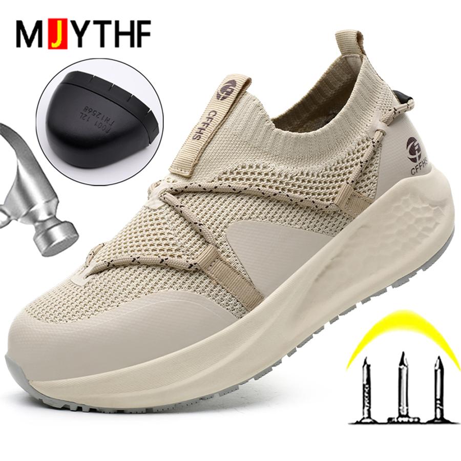 Dernières Chaussures de Travail pour Femmes Chaussures de Sécurité Anti-Perforation Baskets à Plateforme Antidérapantes Chaussures à Embout Acier pour Femmes Bottes de Sécurité Confortables Dame