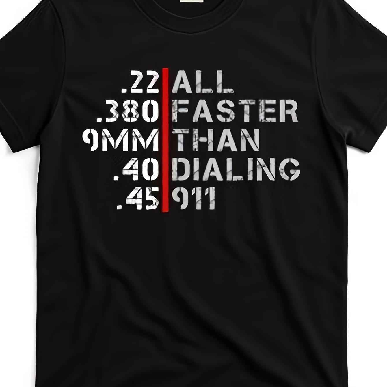 Pro Gun Rights Shirt Faster Than Dialing 911 Same Style for Men and Women S разноцветный