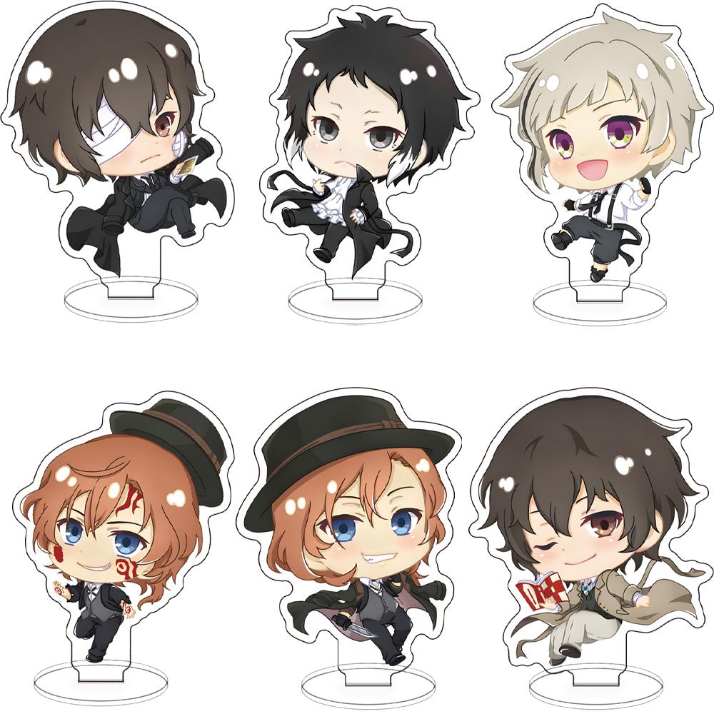 Acrylic Panel Ornaments Acrylic Stand Bungo Stray Dogs Dazai Osamu Oda Sakunosuke Figure Model Plate Desktop Decorate Xmas Gifts