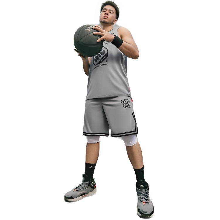 Li Ning Badfive Basketballshorts Herren Himmelblau AAPT033-5