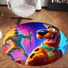 Scooby (19) Round Office Rug Decorative Floor Rug for Office Bedroom Living Room and Home Space