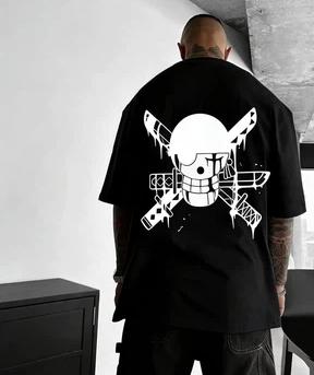 Zoro Japanese anime printed T-shirt for men and women fashionable breathable T-shirt men's tops