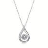 Water Droplet Shaped Zircon Pendant Necklace, Minimalist Design, Suitable for Elegant Jewelry Worn In Daily Life