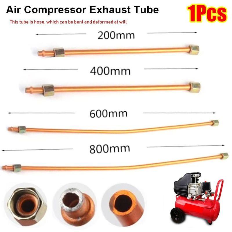 1 Pz Tubo di Scarico per Compressore d'Aria in Alluminio Placcato Rame 200/400/600/800mm Pieghevole Tubo Valvola di Scarico Pressione Tubo Aria