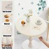 Oil Proof Round Table Cover PU Leather Elastic Table Cover Table Protector  Restaurant Use