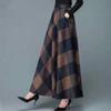 Four Seasons 2025 Women's High Waist A-Line Midi Skirt - Slimming Flare Design