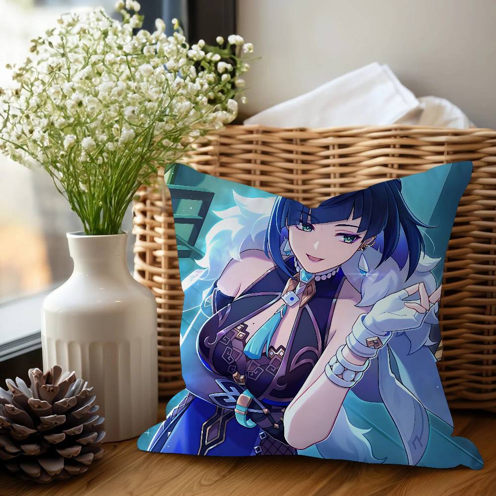 Y-Yelan Anime Game Pillow Anime Pillow Sofa Bed Head Pillow Cover Cushion Cover 45x45 Cm Fashion