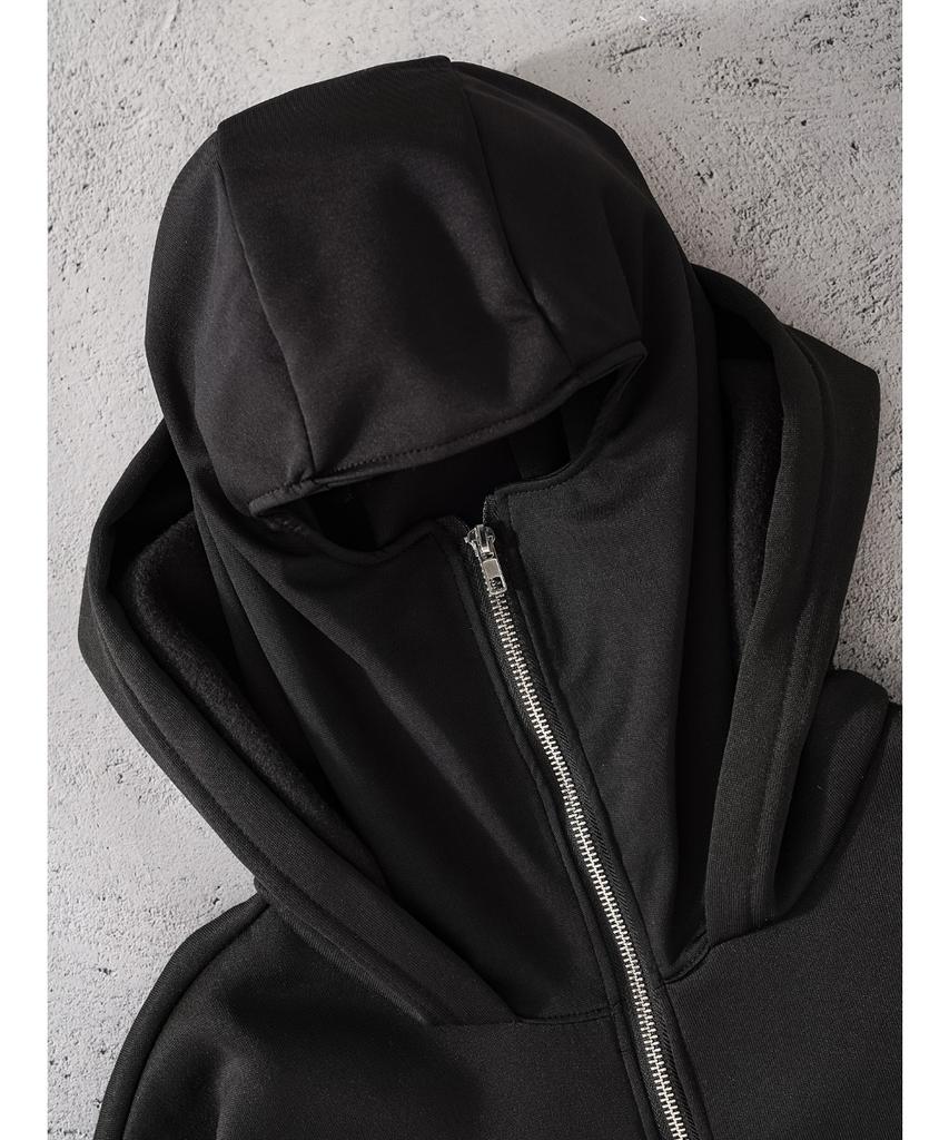 Men's Black Hooded Sweatshirt with Green Racing Print - "speed" Design, "loyal To You" Zipper Sweatshirt