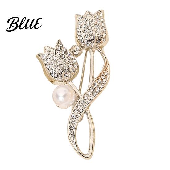 Decorative Collar Pin Women Alloy Brooch Pin Tulip Shape Lapel