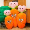 Creative Carrot Pillow Plush Toy With Embroidered Face For Kids And Girls