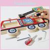 Wooden Fire Truck Puzzle Toy With Screw Assembly For Kids Educational Development